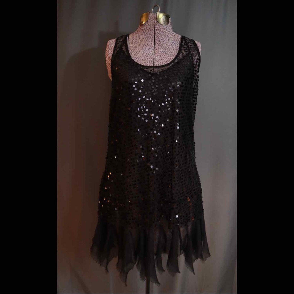 Free People Sequin Slip Dress